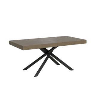 Table Extensible 90x180/440 Cm Karida Taupe Pieds Anthracite