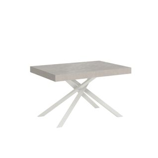 Table Extensible 90x120/224 Cm Karida Cachemire Pieds Blancs