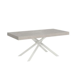 Table Extensible 90x180/440 Cm Karida Cachemire Pieds Blancs