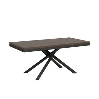 Table Extensible 90x180/440 Cm Karida Evolution Noyer Cadre Anthracite