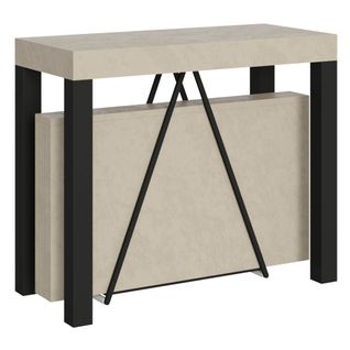 Console Extensible 90x40/196 Cm Tiris Small Cachemire Cadre Anthracite