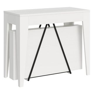 Console Extensible 90x42/198 Cm Zima Small Frêne Blanc