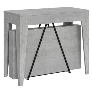 Console Extensible 90x42/198 Cm Zima Small Gris Béton