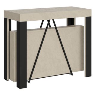 Console Extensible 90x40/196 Cm Tarax Small Cachemire Cadre Anthracite