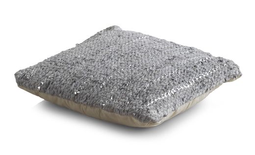 Coussin En Cuir Et Coton 45x45 Cm