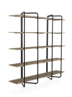 Bibliothèque En Sapin Avec Structure Métallique