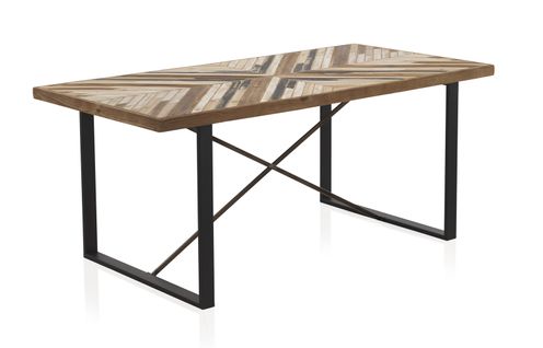 Table En Panneaux De Fibres Avec Placage D'épicéa 180x90