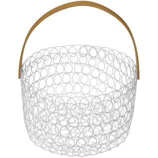 Corbeille à Fruits Ronde Fil Métallique 24 Cm Blanc