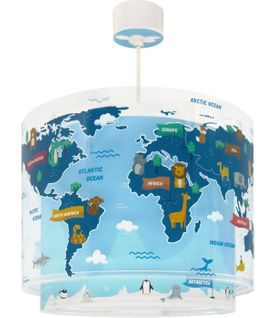 Lustre Et Lampe Suspension Pour Enfants Kids World Carte Du Monde