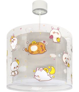 Lustre Et Lampe Suspension Pour Enfants Kawaii Friends Gris Animaux