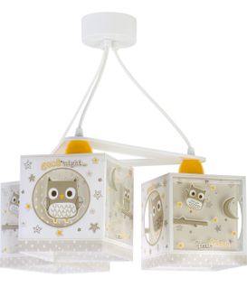 Suspension Pour Enfants à 3 Lampes Good Night Hibou