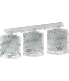 Plafonnier Pour Enfants à 3 Lampes Clouds Nuages Gris
