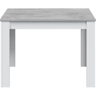 Table à Manger - Cloe - Rectangulaire - Blanc Artik / Béton - 109 X 67 X 78 Cm