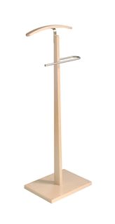 Valet De Nuit En Hêtre Massif Laqué Et Métal Chromé, Modèle Smart, Couleur Cambrian.