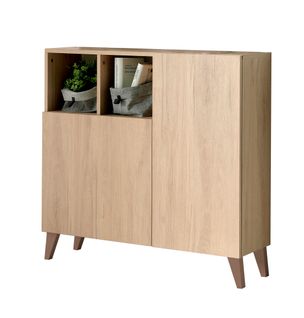 Meuble à Chaussures Modèle Oslo, Chêne Avec Pieds Moka.