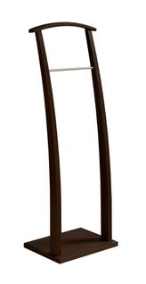 Valet De Nuit En Hêtre Massif Laqué Et Métal Chromé, Modèle Curves, Wenge.