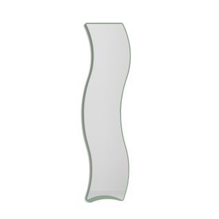 Miroir Irrégulier Pleine Longueur 170x45, Collection Looker, En Mdf Plaqué En Bois, Laqué Vert