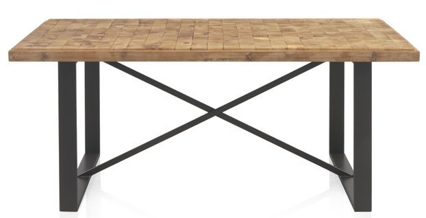 Table Avec Plateau En Contreplaqué D'épicéa 182x90 Cm