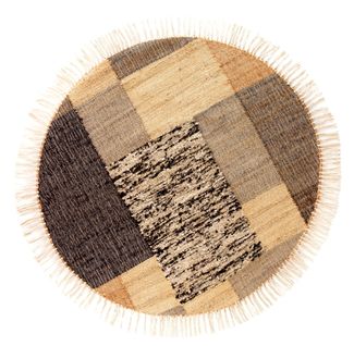 Tapis En Jute, Laine Et Coton 120 Cm Diametre