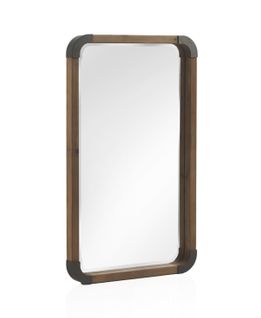 Miroir En Bois Avec Bords En Métal 67x113 Cm