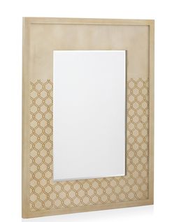 Miroir Plaqué Chêne Et Beige