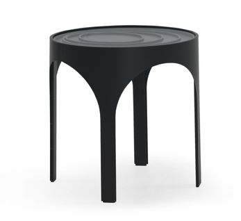 Table Basse Avec Plateau En Verre En Métal Noir