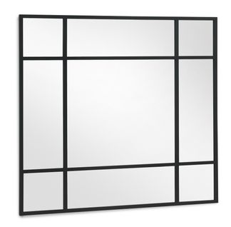Miroir Carré 100x100 Carré Structure Métal Noir