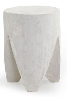 Table D'appoint En Résine Blanche Couleur Ciment