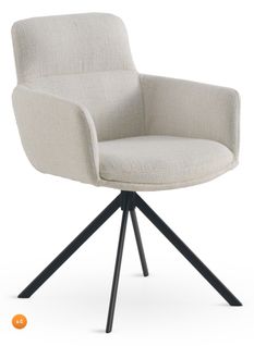 Lot De 4 Fauteuils En Tweed Blanc Chiné