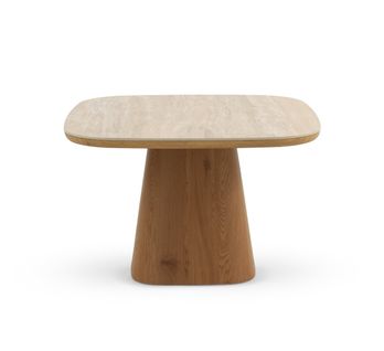 Table De Salle à Manger En Chêne Plaqué Avec Plateau En Céramique Travertin