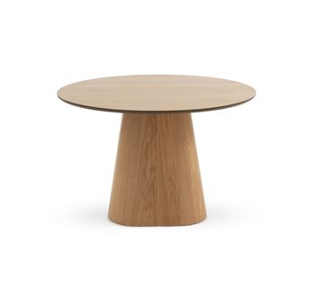 Table De Salle à Manger En Contreplaqué De Chêne Avec Pied Central Conique