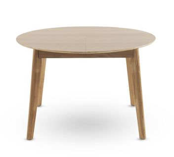 Table Extensible 120/150 Avec Pieds En Hévéa Et Plateau Plaqué Chêne