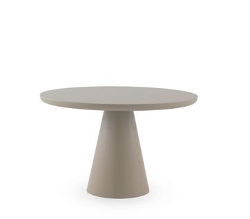 Table 120 Diam. Panneau De Fibres De Moyenne Densité Couleur Taupe