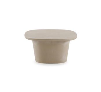 Table Basse 80x80 En Polyrésine Ciment Sable