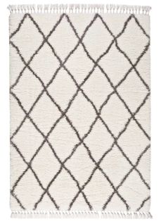 Tapis Shaggy Uni Samira 80075 Blanc 140x200 Cm