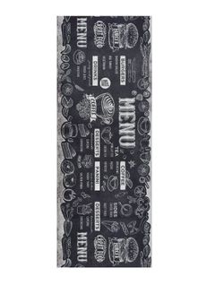 Tapis De Cuisine Menu Ricci Menu Noir/blanc 52x100 Cm