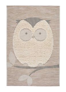 Tapis Enfant Hibou Chinky 113 Beige 115x170 Cm