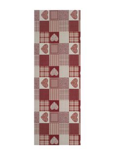 Tapis De Cuisine Patchwork Sally Cuori Rouge 48x200 Cm