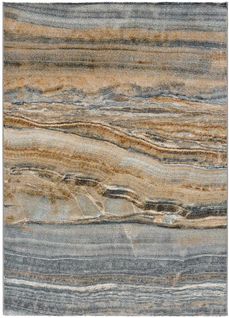 Tapis Moderne Dreams 12571 Gris/bleu/rouille 200x290 Cm