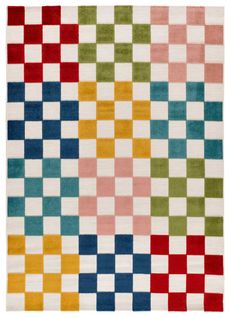 Tapis Extérieur Damier à Relief Mila 23516 Multicolore 160x230 Cm