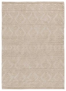 Tapis Intérieur 160x230 Cm Crème Rectangulaire Pamuk Ethnique Avec Relief