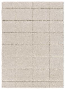 Tapis Shaggy à Relief Molier 8787 Crème 133x190 Cm