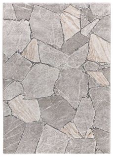 Tapis Intérieur 80x150 Cm Gris Rectangulaire Kivet Shaggy Moderne