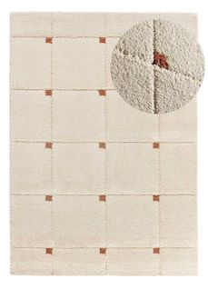 Tapis à Póils Longs à Relief Brenda 8830 Beige/rouille 160x230 Cm
