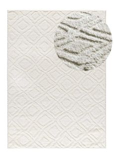 Tapis Scandinave à Relief Juno 111 Blanc 126x190 Cm