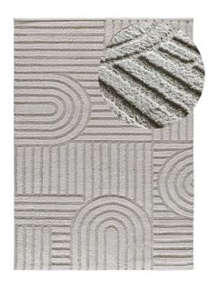 Tapis Géométrique à Relief Juno 54406 Gris 126x190 Cm