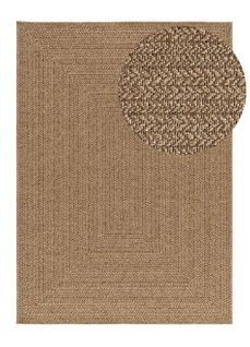 Tapis Extérieur Effet Jute Acra 5001 Marron Clair 160x230 Cm
