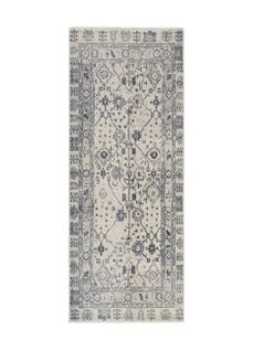 Tapis Vintage Siroco 16803 Bleu / Crème 80x200 Cm