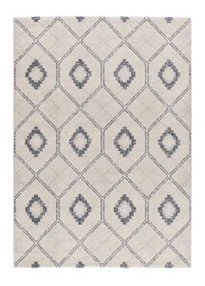 Tapis Géométrique Siroco 16806 Bleu / Crème 133x190 Cm