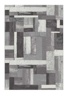 Tapis Géométrique Amber 12006 Gris 133x190 Cm